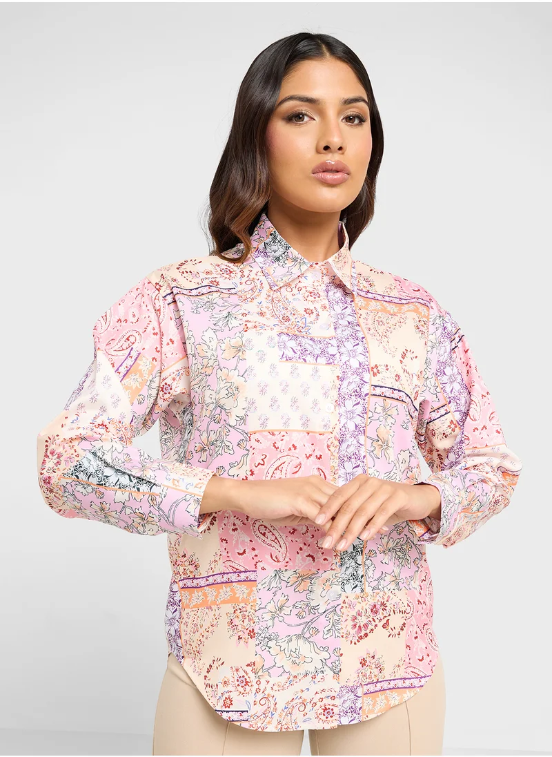 ايلا Printed Button Down Shirt
