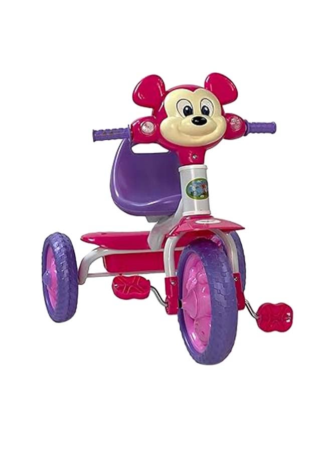 AL BADER Kids Balance Bike Kids Tricycles for 1.5-4 Years, Three Wheel Tricycle For Toddlers With Sounds and Lights, 3 Wheel Baby Bicycle With Basket, Toddlers Small Trike, Pink - Image 1