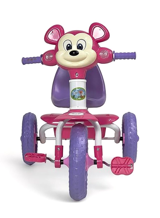 AL BADER Kids Balance Bike Kids Tricycles for 1.5-4 Years, Three Wheel Tricycle For Toddlers With Sounds and Lights, 3 Wheel Baby Bicycle With Basket, Toddlers Small Trike, Pink - Image 2