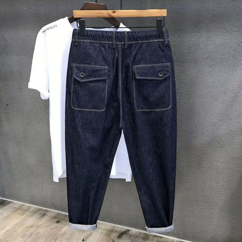 Unisex Classic Denim Jeans Loose Fit Daily Outdoor Wear - Image 2