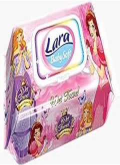 lara Lara Baby's Soft Princesses Printed Wet Wipes - 72 Pieces 