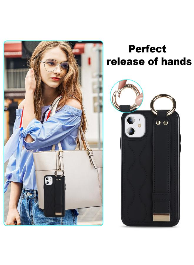 إيروريكس جراب لهاتف iPhone 11، جراب هاتف PU غير قابل للانزلاق مع حلقة تغطية كاملة مع سوار معصم - Image 5