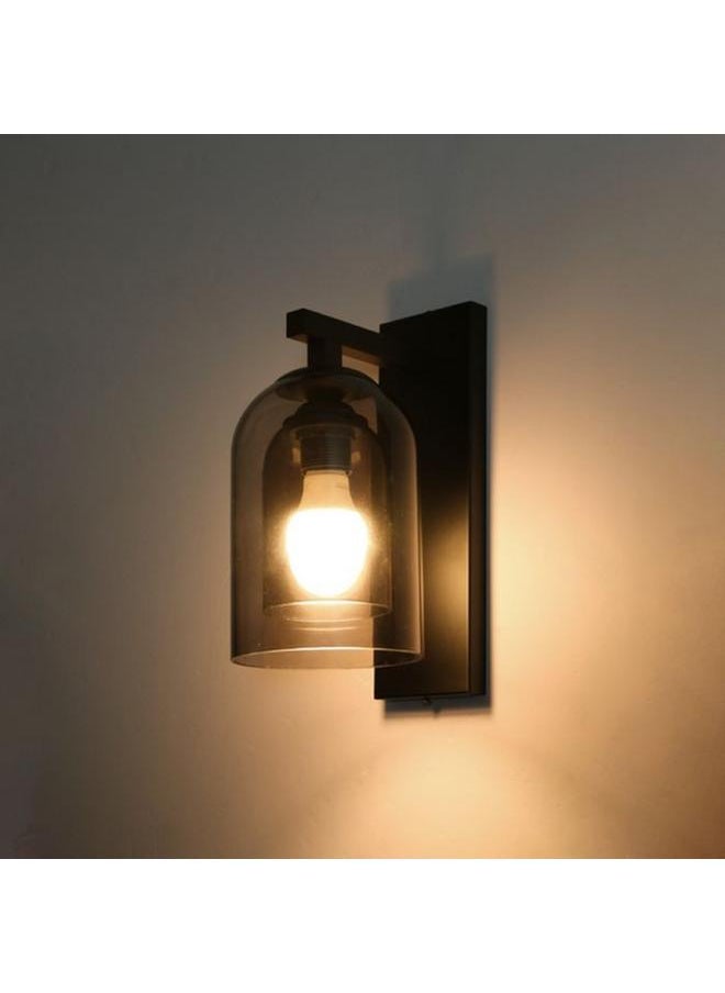 Meshkati 220-240V E27 Aluminum and Glass Modern Wall Light Black LH-3038  - Image 2