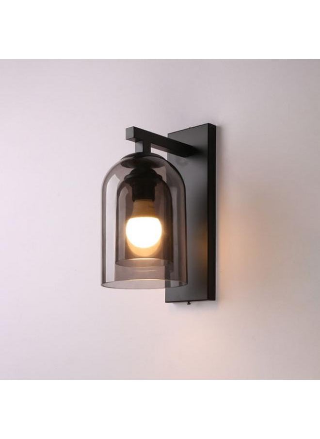 Meshkati 220-240V E27 Aluminum and Glass Modern Wall Light Black LH-3038  - Image 1