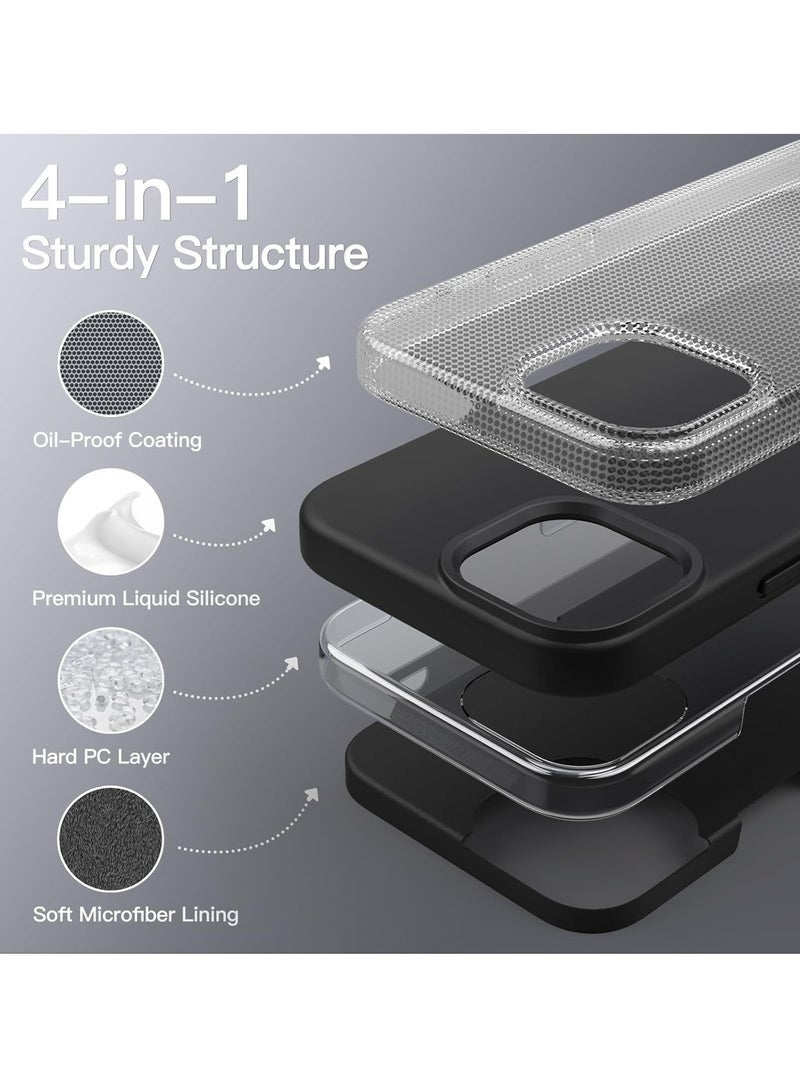 LEDIN Silicone Case for iPhone 13 Pro Silky Soft Touch Full Body Protective Phone Case Shockproof Cover with Microfiber Lining - Image 5