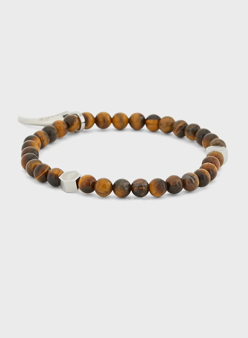 POLICE Talon Claw Detail Beaded Bracelet
