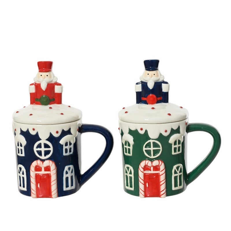 Kaemingk كأس كامينغك - دولوميت لامع، 18 سم، أدوات شرب عطلة عيد الميلاد، أدوات مائدة عيد الميلاد الاحتفالية، ديكور مطبخ ومنزل موسمي، قطعة واحدة بألوان متنوعة