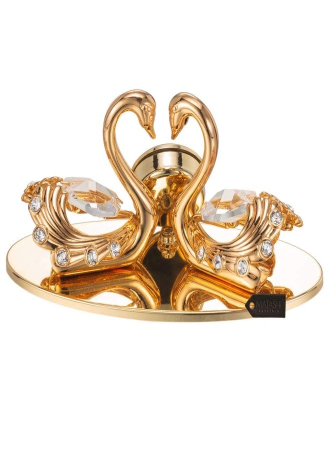 Matashi 24K Gold Plated Loving Swans Figurine Clock - Elegant Tabletop Ornament - Gift for Mom, Wife, Grandma, Daughter - Thoughtful for Mother’s Day, Birthday, Christmas - Home, Office, Bedroom Decor - Image 5