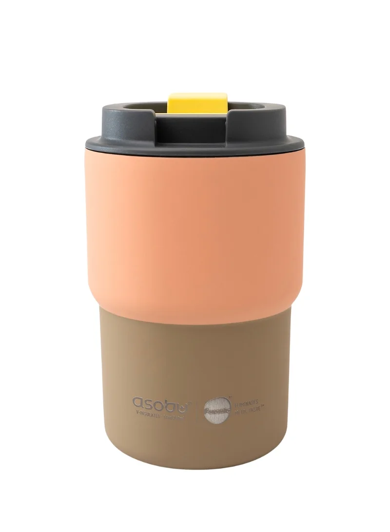 Asobu Coffee Express Travel Mug 350ml – Stainless Steel Coffee Cup with Ceramic Inner Coating, Double Wall Copper Insulation, Vacuum Insulated Mug for Hot & Cold Drinks