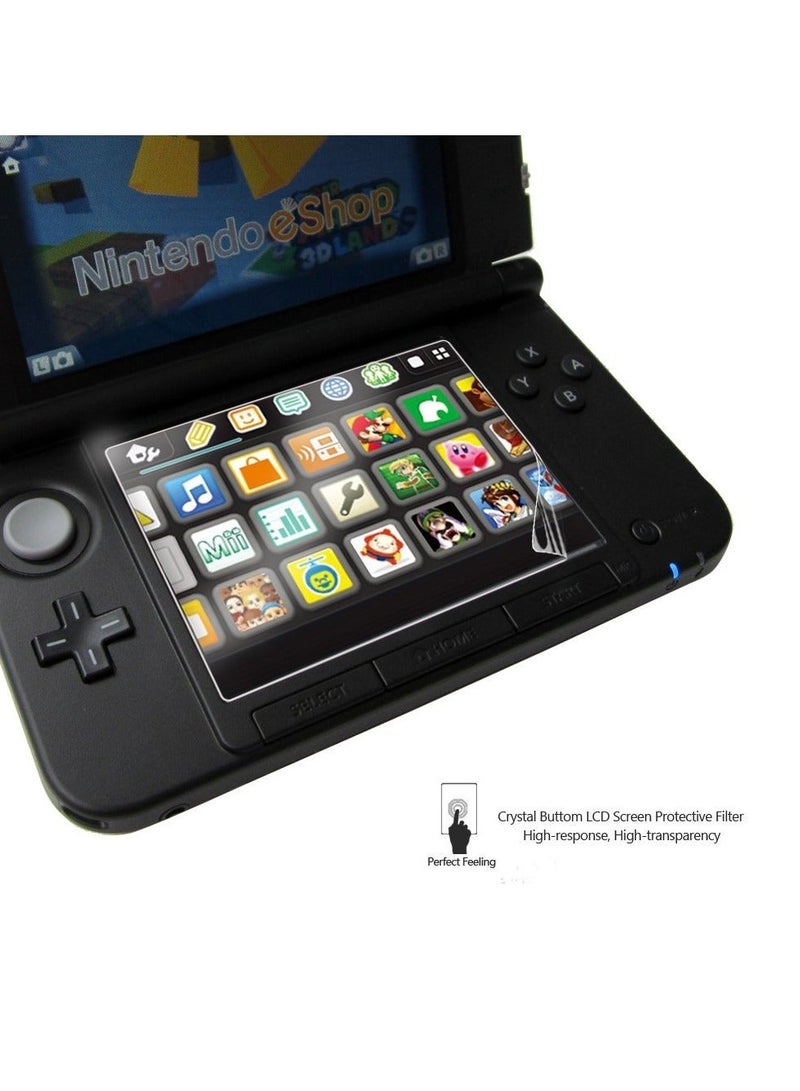 (2 في 1) واقي شاشة زجاجي مقسى + فلتر واقي شاشة PET شفاف عالي الدقة متوافق مع 3DS XL/New 3DS XL - Image 4