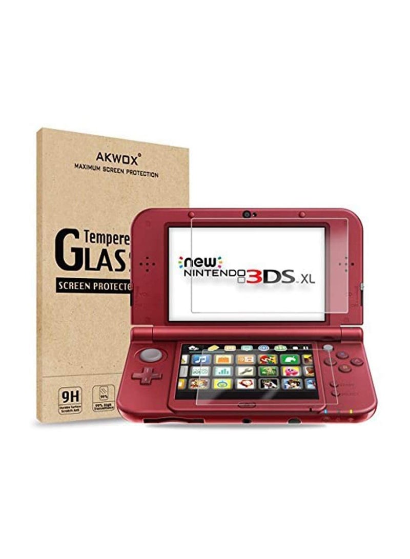 (2 in 1) Tempered Glass Screen Protector + HD Clear Crystal PET Screen Protective Filter Compatible with 3DS XL/New 3DS XL  - Image 1