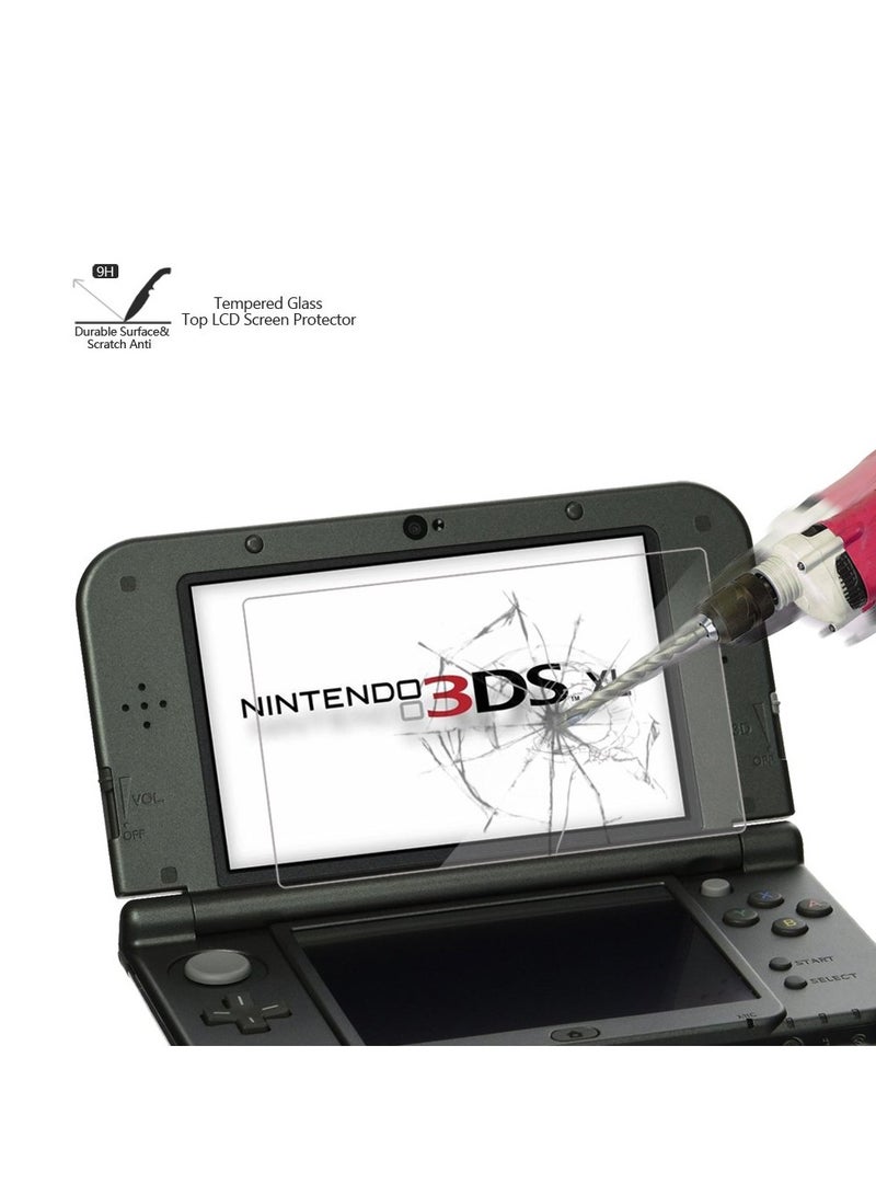 (2 in 1) Tempered Glass Screen Protector + HD Clear Crystal PET Screen Protective Filter Compatible with 3DS XL/New 3DS XL  - Image 3