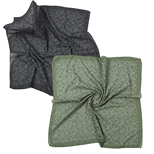 K-Elewon 27.5' Women Medium Square Scarf & Wraps - 2PCS Neck & Head Scarf - Image 1