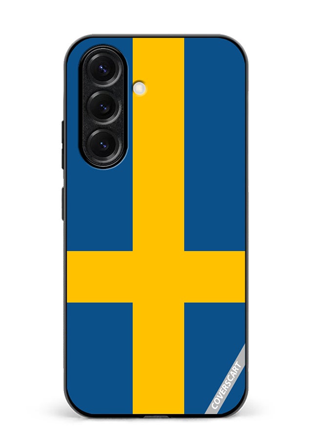 COVERSCART Protective Case Cover For Samsung Galaxy A56 Sweden Flag Design Multicolour
