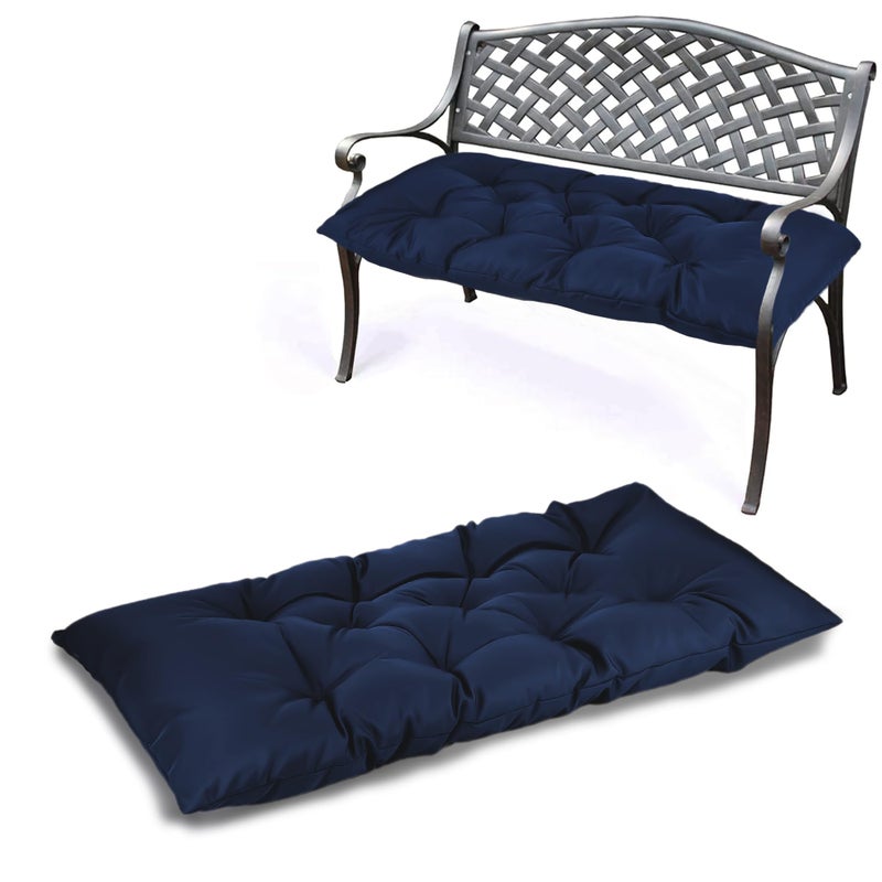 Yddsky 59 inch Waterproof Indoor/Outdoor Garden Bench Seat Cushions,Thicken Patio Bench Soft Rocking Chairs Pad Lounger Seat for Porch Wicker Loveseat Settee (59x19.6x3.9 inch,Navy - Image 1