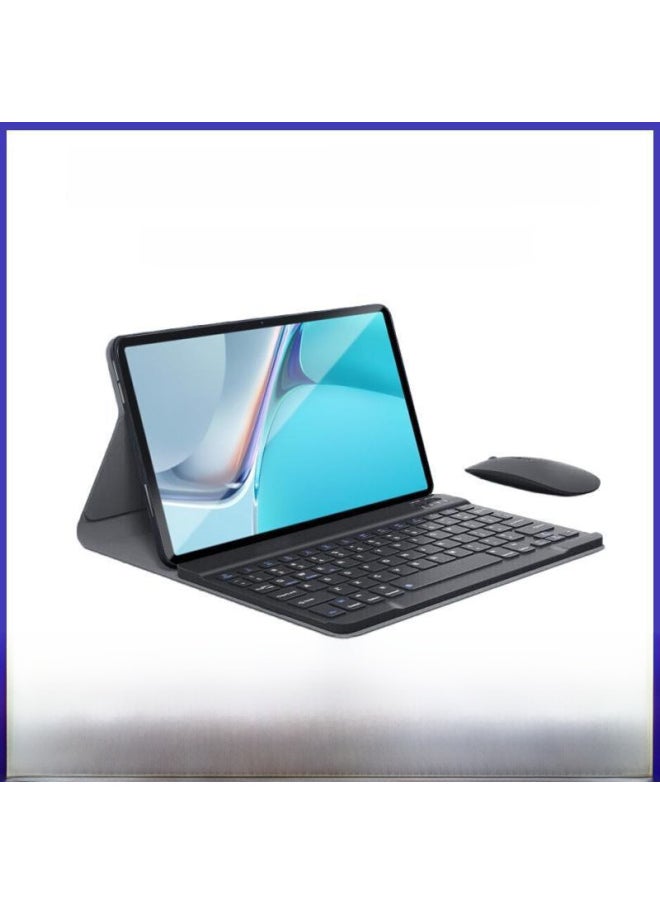 Generic - Digital Computer/tablet Protective Case/cover For 10.1 Inch Tablets Pu Leather Material Multiple Colors Available-Color: Qingshandai + Keyboard + Single-mode Mouse-Applicable Model:Samsung Tab S6 Lite(10.4 Inch) - Image 1