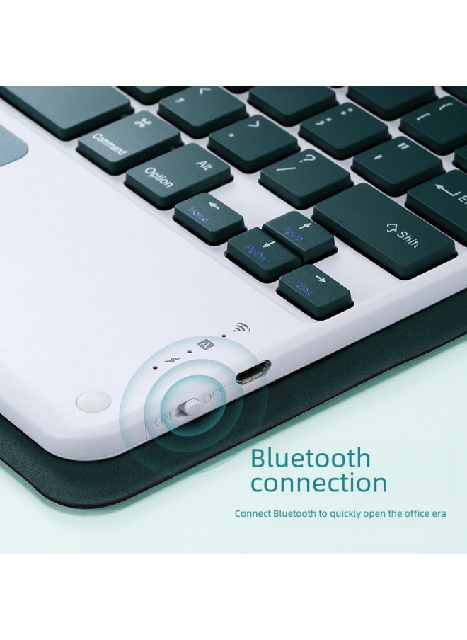 Generic - Digital Computer/tablet Protective Case/cover For 10.1 Inch Tablets Pu Leather Material Multiple Colors Available-Color: Qingshandai + Keyboard + Single-mode Mouse-Applicable Model:Samsung Tab S6 Lite(10.4 Inch) - Image 1