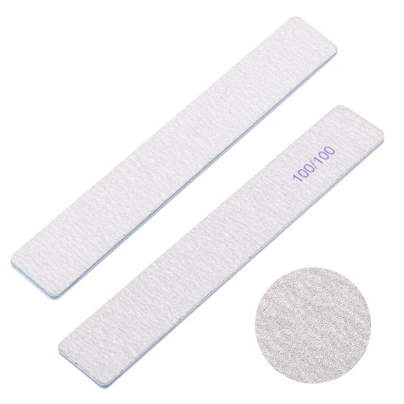 BTYMS 25 Pieces Rectangle Nail Files 100/100 Grit, Reusable Nail Buffers Double Sided Emery Boards Fingernail Files for Acrylic Nails and Natural Nails - Image 3