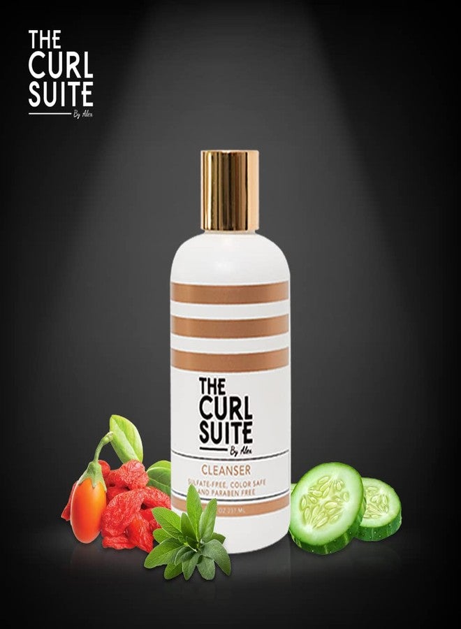 The Curl Suite Cleansing Shampoo for Curly Hair - Infused with Goji Berry & Red Wine Extracts - Sulfate-Free Deep Cleansing Shampoo (8 OZ) - Image 4