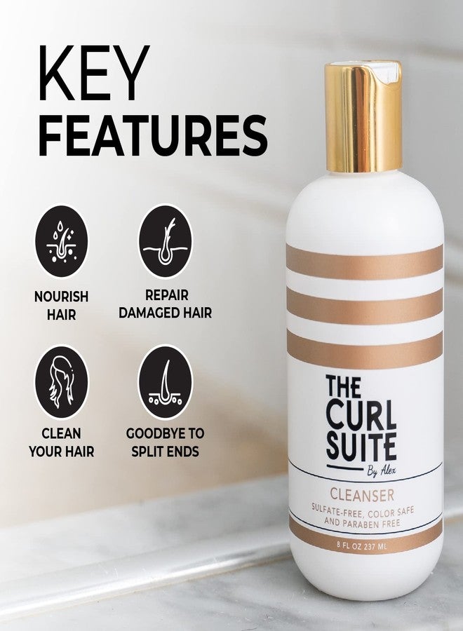 The Curl Suite Cleansing Shampoo for Curly Hair - Infused with Goji Berry & Red Wine Extracts - Sulfate-Free Deep Cleansing Shampoo (8 OZ) - Image 3