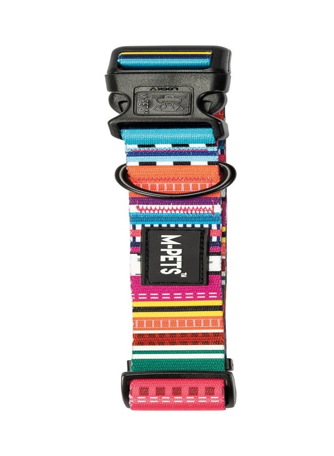 أم-بيتس طوق كلاب M-PETS بتصميم عصري مخطط، طوق متين وصديق للبيئة، قابل للغسل، خفيف الوزن، آمن للتدريب والمشي والاستخدام اليومي، مناسب للكلاب الكبيرة، مقاس رقبة قابل للتعديل: 38-66 سم، كبير - Image 2