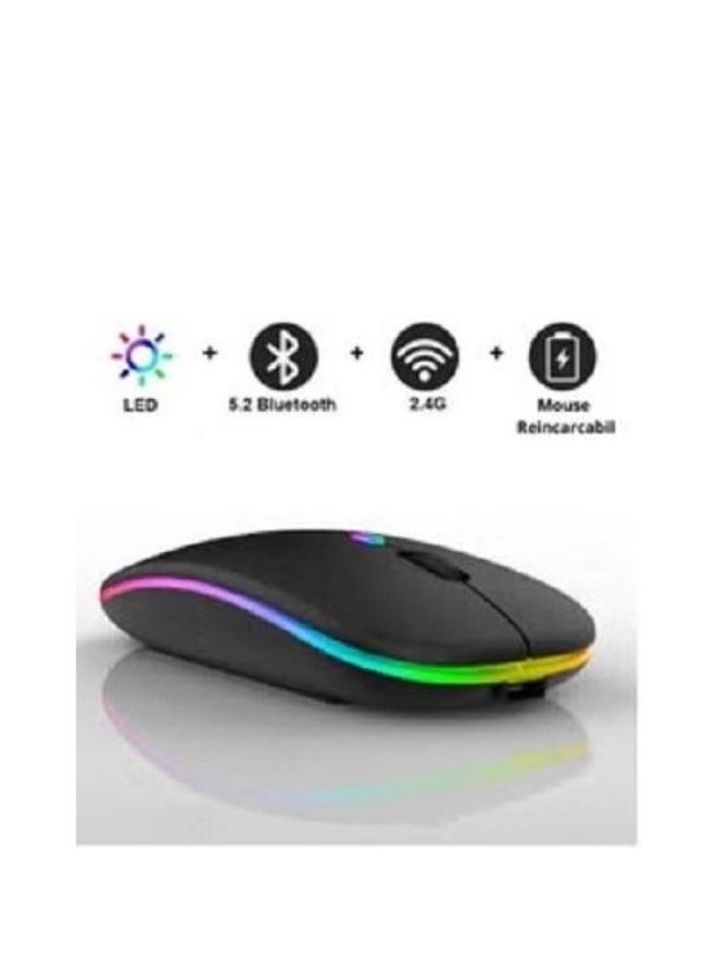 Zero Rechargeable Wireless and Bluetooth Illuminated Mouse - Image 4