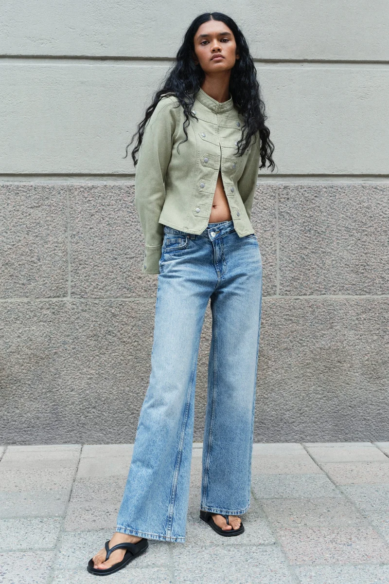 H&M  Wide Regular Waist Jeans for Women | Best Price UAE