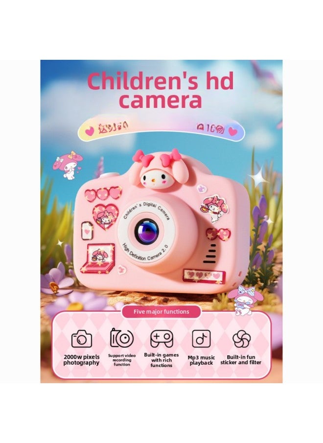 Generic Children's Cartoon Camera HD Double Photographable Video Children's Song Birthday Gift Travel-Body Color:Kuromi's Hot Model [video + Children's Songs + Filters + Games] 3-year Warranty - Upgraded Model 128g [three-year Warranty] Free Luxury Gift Package  - Image 4