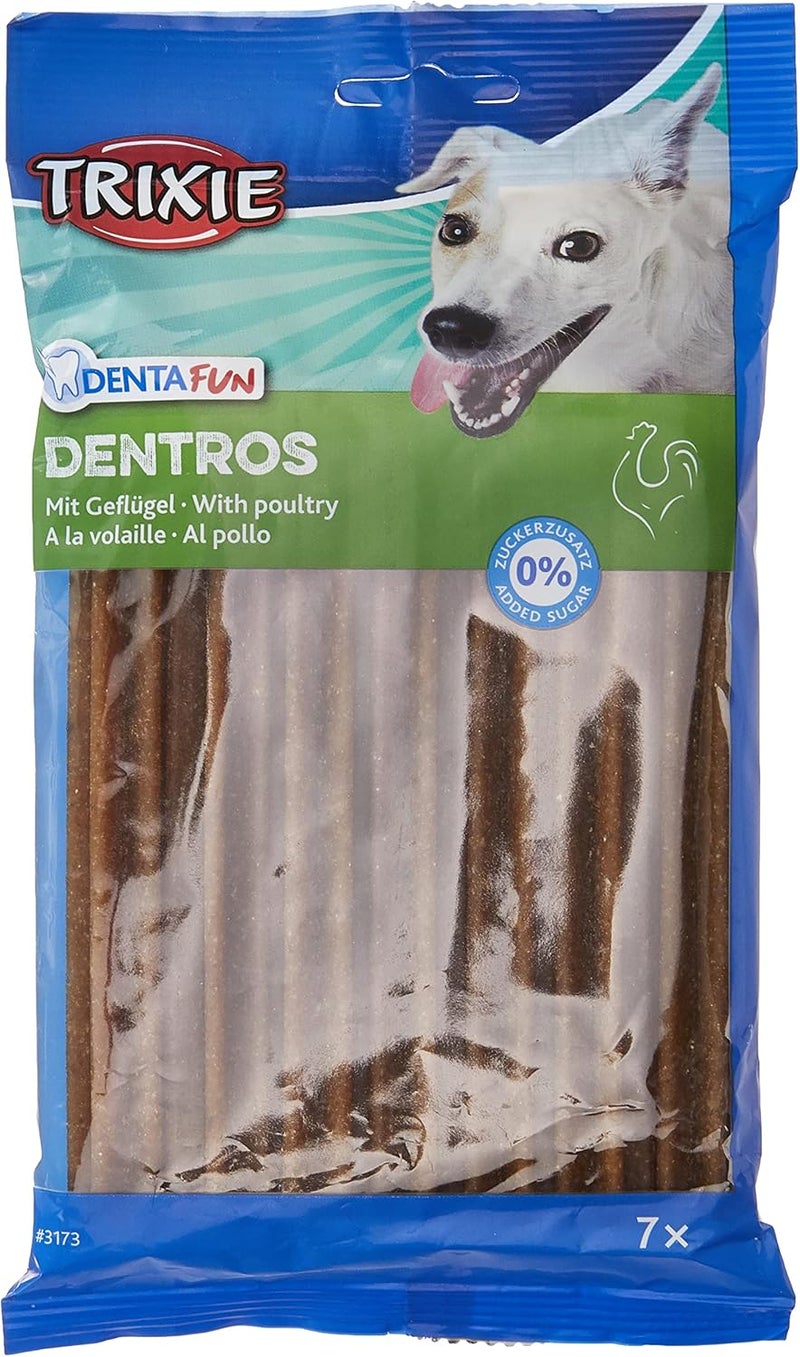 Trixie Denta Fun Dentros Poultry Dog Treats - 180G - Image 1