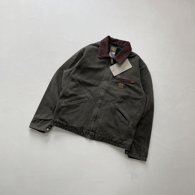 High-Quality Karah Carha Vintage Style J97 Work Jacket Loose Fit Zipper Up Casual Jacket For Men American Style Washed green 