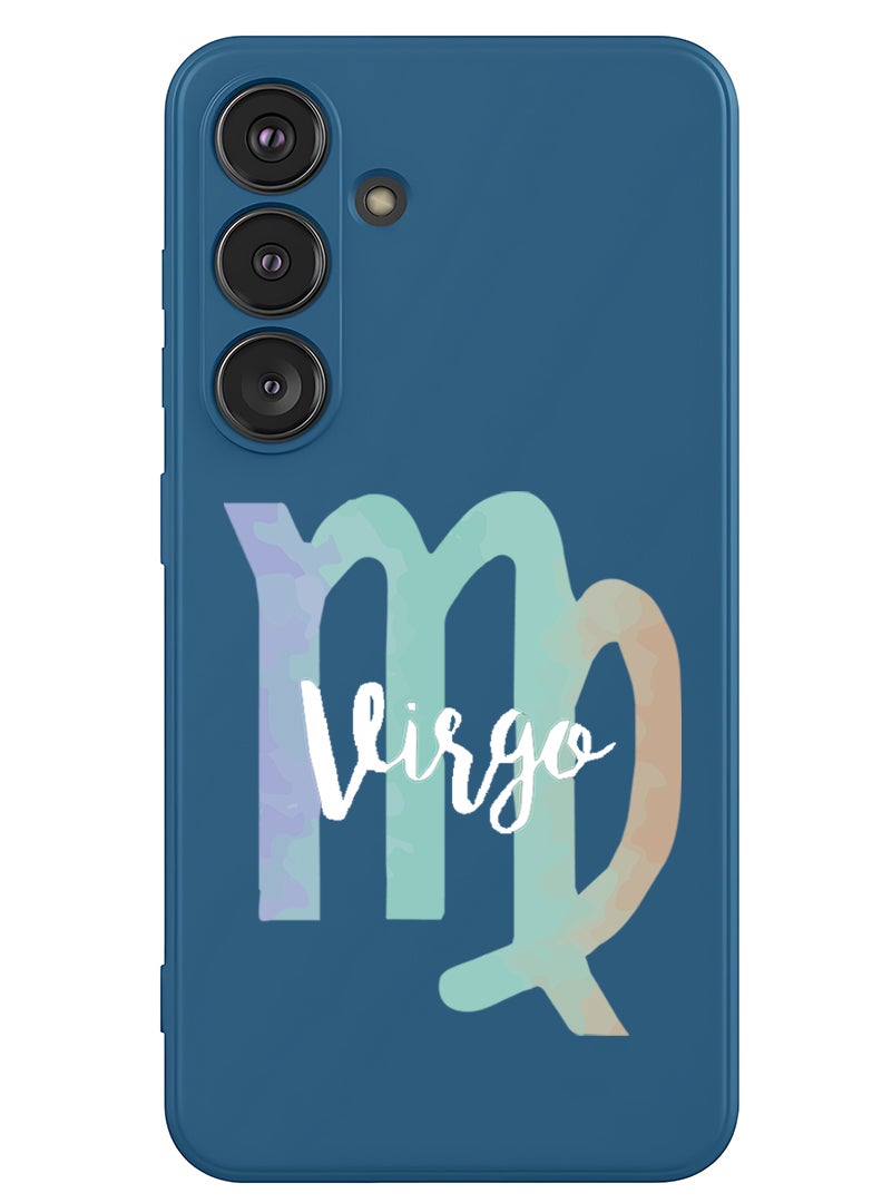 Theodor Protective Slim Fit Case Liquid Silicone Cover with Full Body Protection Anti-Scratch Shockproof Case For Samsung Galaxy S25 (Blue) - Virgo - Image 1