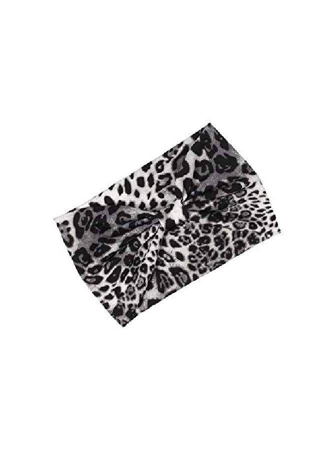 DINPREY Animal Print Headwraps Bandana Hair Bands Knot Twisted Headbands Boho Head Wrap Cross Leopard Headband Wide Headwraps For Women (Wide Leopard Headbands) - Image 4