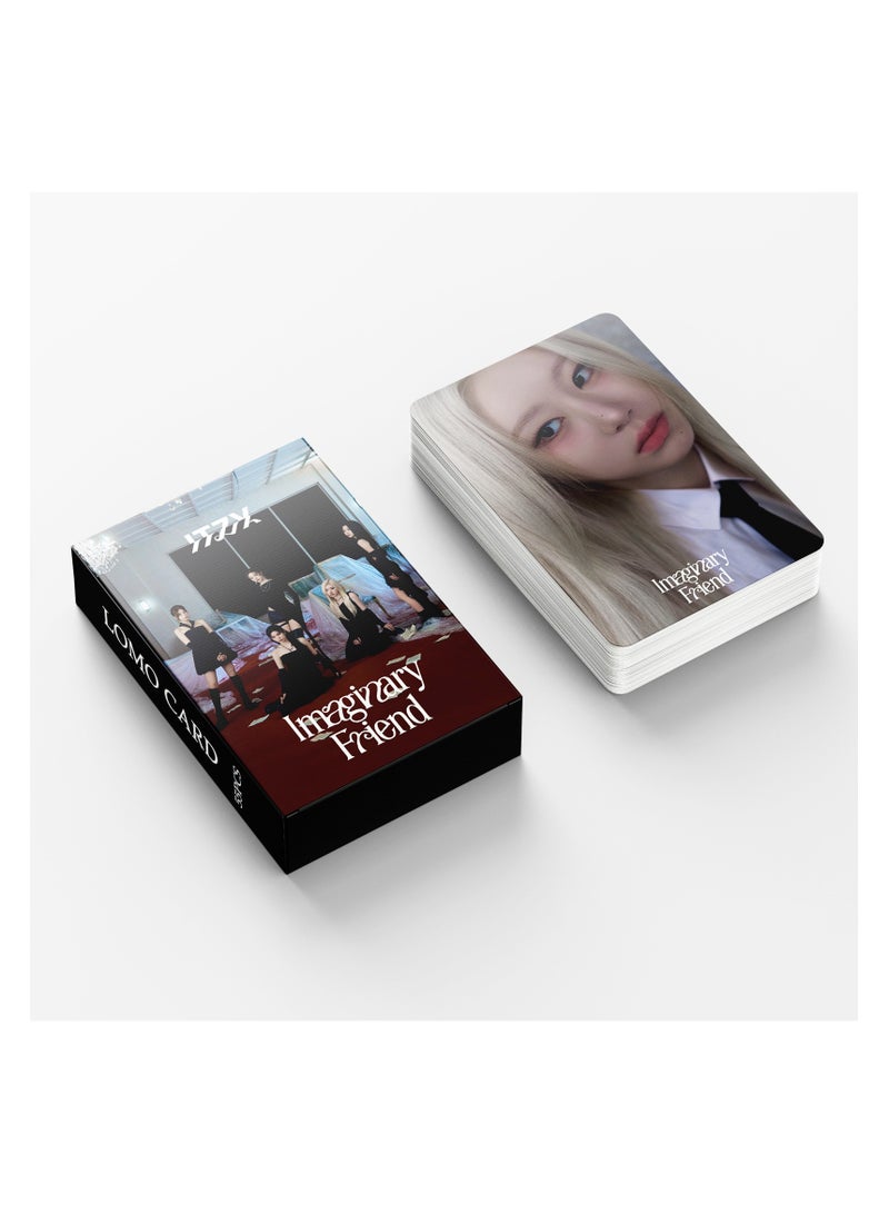 NIBEMINENT 55 Pcs Kpop ITZY Imaginary Friend Lomo Cards Card For Fans Collection Gifts