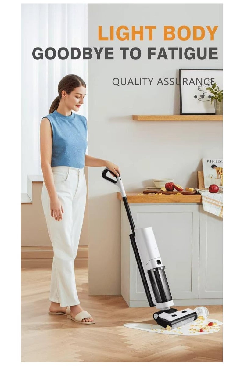 منظف أرضيات لاسلكي 3 في 1 – 178 واط – مكنسة كهربائية غسيل وتجفيف ذاتي – شاشة LED – بطارية 2600mAh – قوة شفط 11KPa – خزان ماء 1 لتر - أداء قوي وذكي لجميع أنواع الأرضيات - Image 2