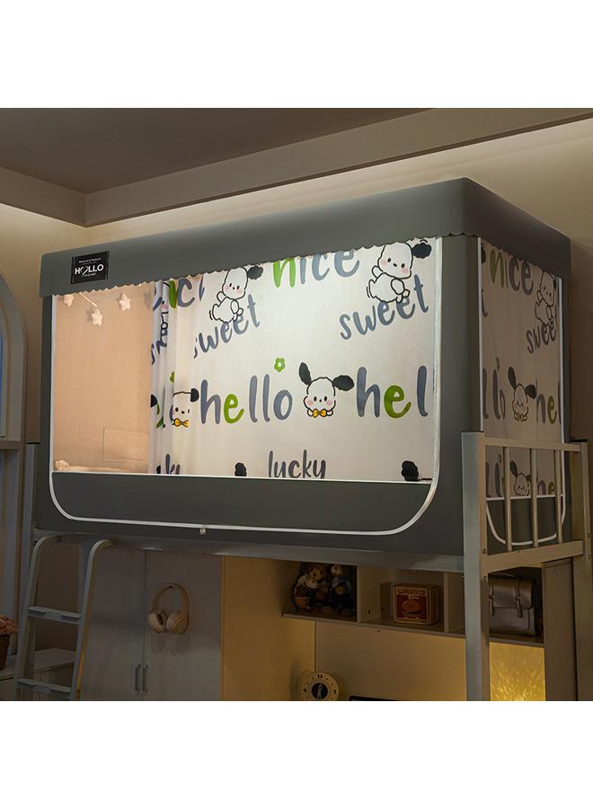 Bluejw Bed Curtain Mosquito Net Dormitory Shading Integrated Upper Bed Lower Bed Universal College Students' Dormitory All-inclusive Enclosed Essential Bed Curtain - Image 1