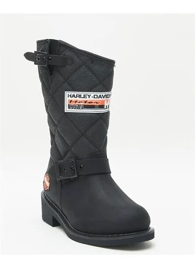 هارلي ديفيدسون Laconia 644 Women's Black Nubuck Boots