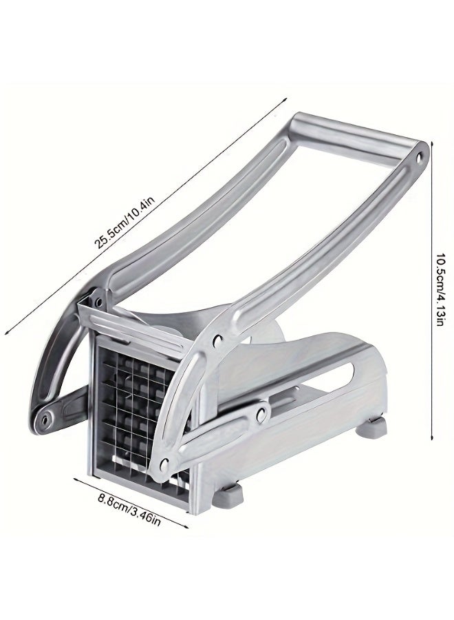 آي هوم شوب مجموعة واحدة من قطاعة البطاطس المقلية الاحترافية المصنوعة من الفولاذ المقاوم للصدأ، قطاعة خضراوات يدوية شديدة التحمل مع واقي شفرة أمان، قطاعة فواكه، مناسبة للبطاطس والجزر والخيار والبصل، قطاعة خضراوات، قطاعة بطاطس مقلية، قطاعة بطاطس، قطاعة بصل، أداة حجب الطعام، أداة مطبخ متينة للاستخدام في المنزل والمطعم - Image 4