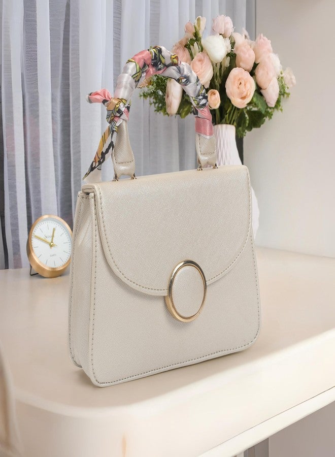 Mochi Women Beige Formal PU Soft Body Lock closure Solid Sling Bag with 1 Pocket and 1 compartments(66-853) - Image 2