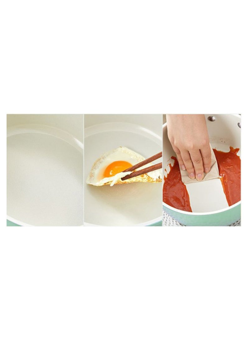 Ceramic Handle Milk Pot with Heat-Resistant Hanging Handle and Thickened Glass Lid,Healthy Nonstick Coating Dishwasher Safe Butter Warmer Milk Boiling Melting Pot,Multipurpose Use Sauce Pan Cooking Pan Coffee Warmer Coffee Pot Teapot - Image 4