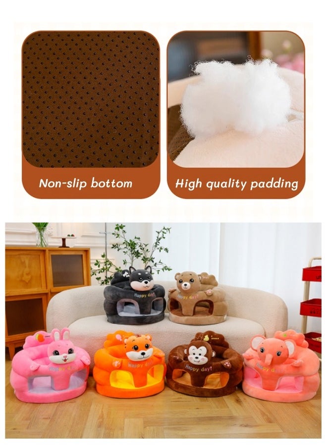 oldlaiben Baby Sitting Support Seat Sofa, Cartoon Cute Plush Baby Seat, Infant Learning Seat, Portable Baby Comfortable Floor Seat, Perfect Toddler Gift To Learn To Sit（Bear）  - Image 4