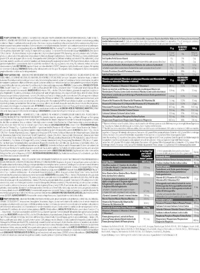 BioTechUSA Pump Caffeine Free | Energy, Focus & Immune Support | 19 Active Ingredients | Pre-Workout Drink Powder, 330 g, Lemon ice tea - Image 4