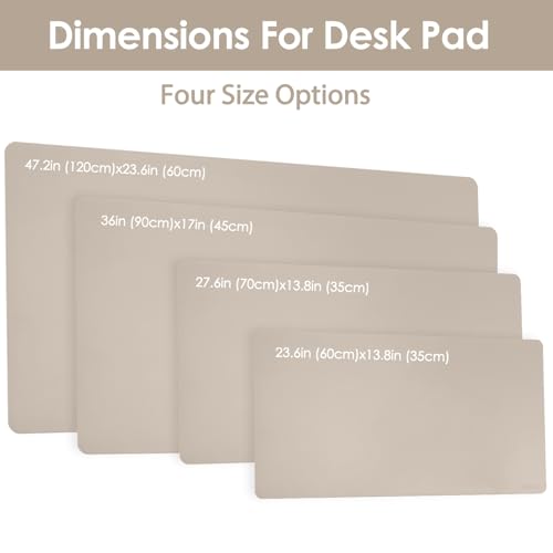 AROPANA Anti-Slip Extended Mouse Pad | PU Vegan Leather Desk Mat | Large Computer Desk Protector Pad with Suede Base for Keyboard, Laptop, Office & Home (120x60CM, White) - Image 3