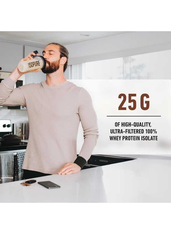 آيزوبيور مسحوق بروتين مصل اللبن المعزول منخفض الكربوهيدرات مع فيتامين سي والزنك لدعم المناعة، 25 غرامًا من البروتين، ومناسب لحمية الكيتو - شوكولاتة هولندية، 3 أرطال، 41 حصة (1.36 كجم) - Image 5