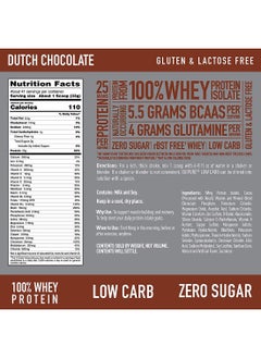Isopure Low Carb Whey Protein Isolate Powder with Vitamin C & Zinc for Immune Support, 25g Protein, & Keto Friendly - Dutch Chocolate, 3 Lbs, 41 Servings (1.36 KG)  - Image 3