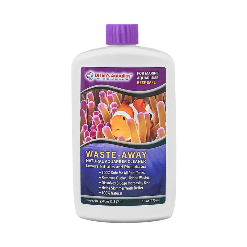 DrTim's Aquatics DrTim’s Aquatics Reef Waste-Away – Natural Fish Tank & Aquarium Waste Management Solution for Dissolving & Cleaning Organic Sludge & Waste - 16 oz. - Treats 480 gal. - Image 1