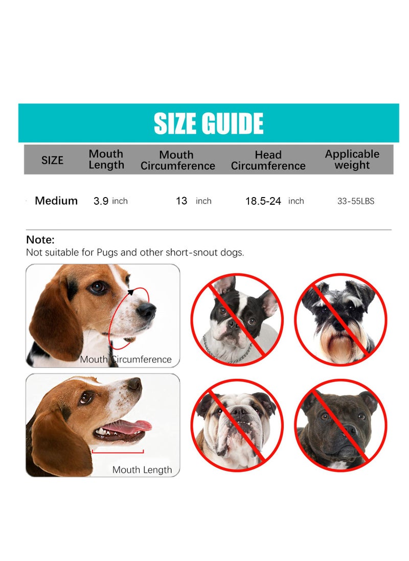 SYOSI - Dog Muzzles, Breathable Basket Muzzles for Medium, Large Dogs, Adjustable Breathable Muzzle for Pet with Reflective Strip, Stop Biting, Barking and Chewing, Best for Aggressive Dogs (Medium, Black) - Image 1