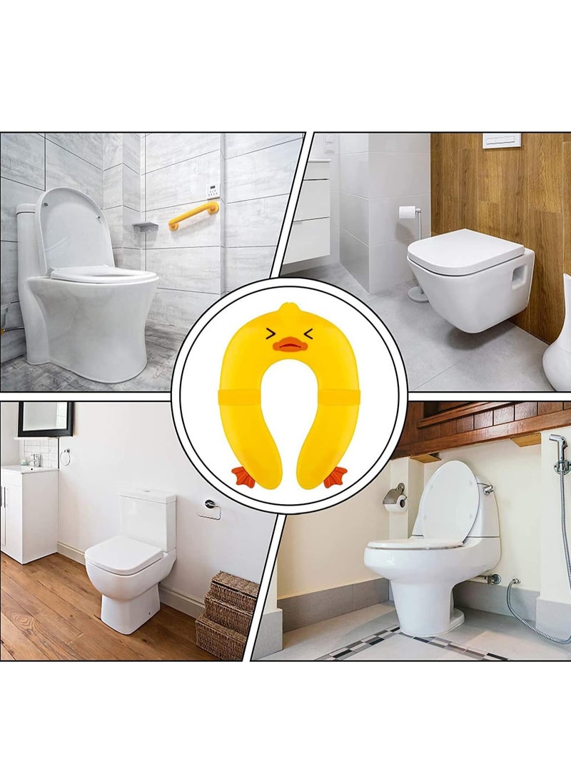 Toilet Training Seat Cover Travel Toilet Seat Folding Non-slip Silicone Pad Travel Portable Reusable Children Toddler Boys Girls Portable Bag - Image 3