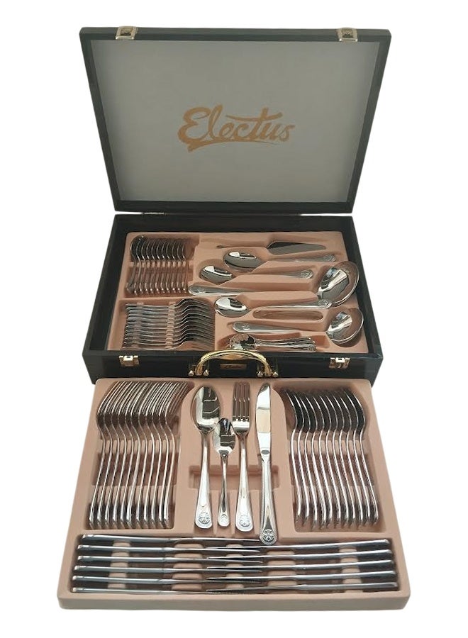 Electus 72-Piece Stainless Steel Cutlery Set Silver, Service for 12 - Image 3