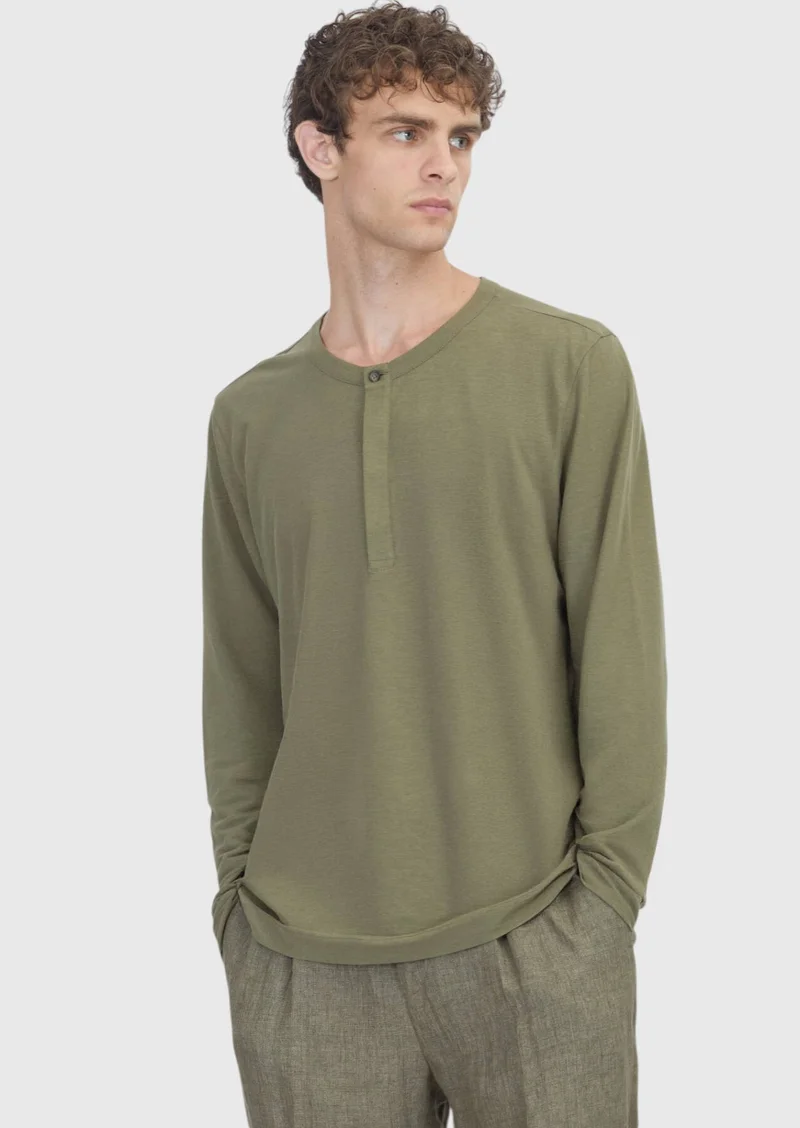 Ramsey Khaki Plain 100% Cotton T-Shirt