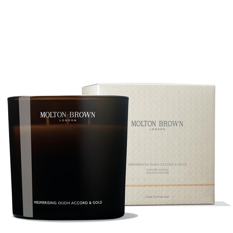 Molton Brown Mesmerising Oudh Accord Gold Luxury Scented Candle Triple Wick 2116 oz